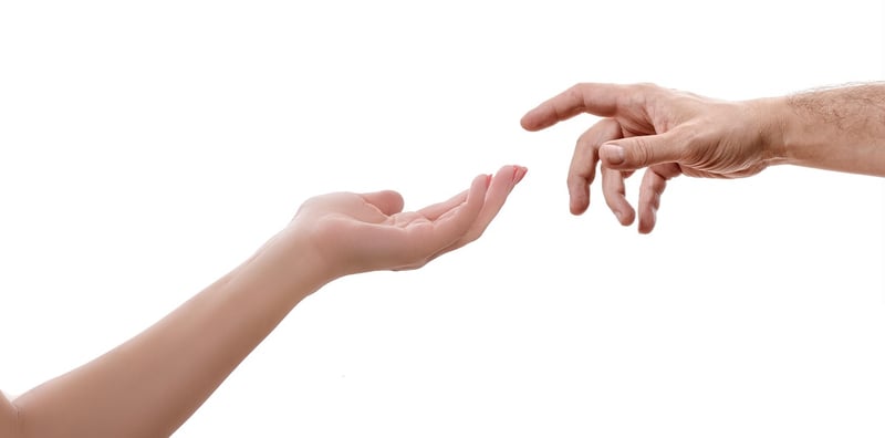 Family holding hands